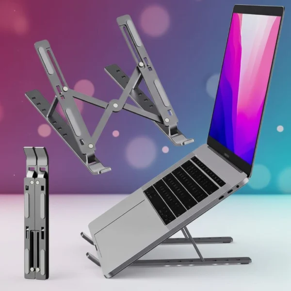 Adjustable Foldable Metal Laptop Stand with Cover
