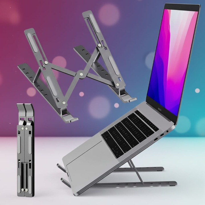 Adjustable Foldable Metal Laptop Stand with Cover