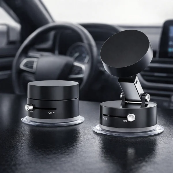 Obsidian Black Suction Cup Magnetic Phone Mount for Car & Desk