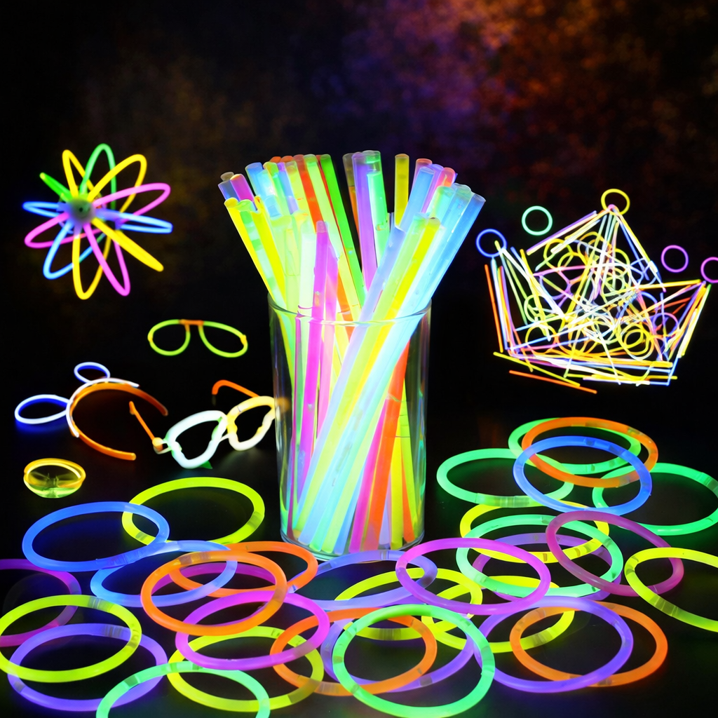 Deno Swim Premium Glow Sticks Party Pack 50pcs 8H Glow