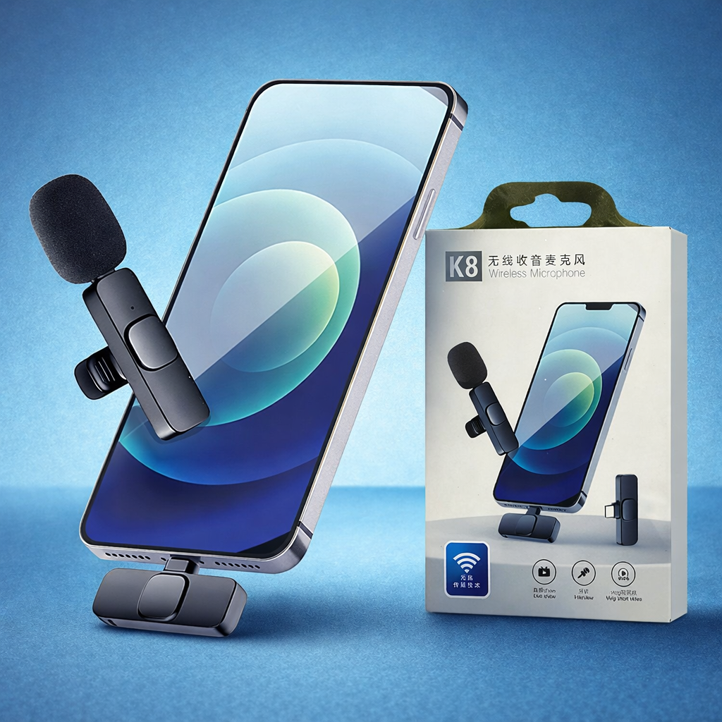 K8 Wireless Collar Microphone with Type-C Receiver