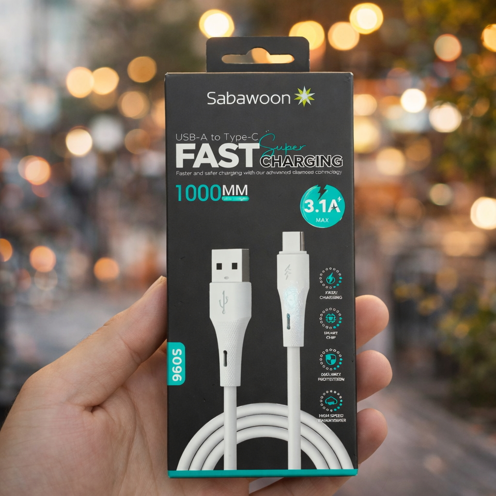 Sabawoon USB-A to Type-C 1000mm Super Fast Charging Cable