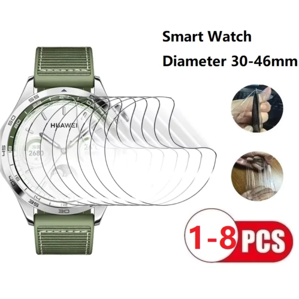 Hydrogel Screen Protector for Smartwatch 30-46mm