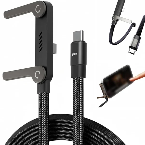 2-in-1 USB C Charging Cable with Stand & 240W Fast Charge