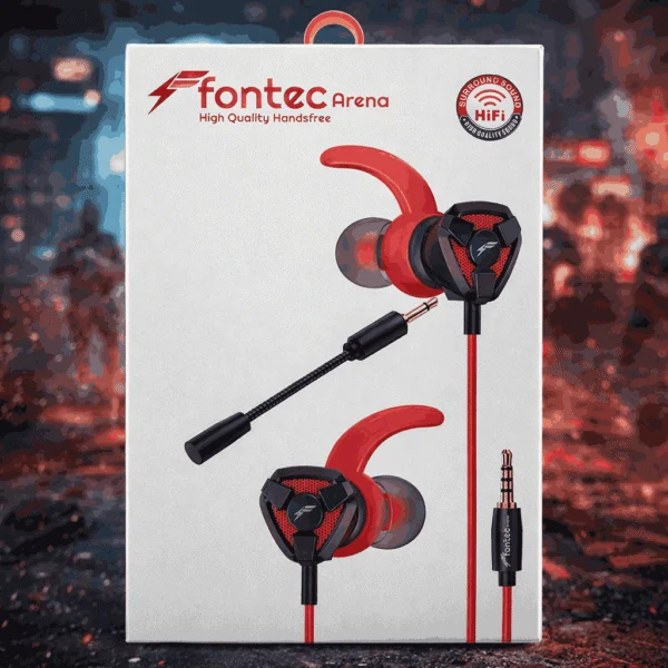 Fontec Arena Gaming Earphones with Detachable Mic 3.5mm
