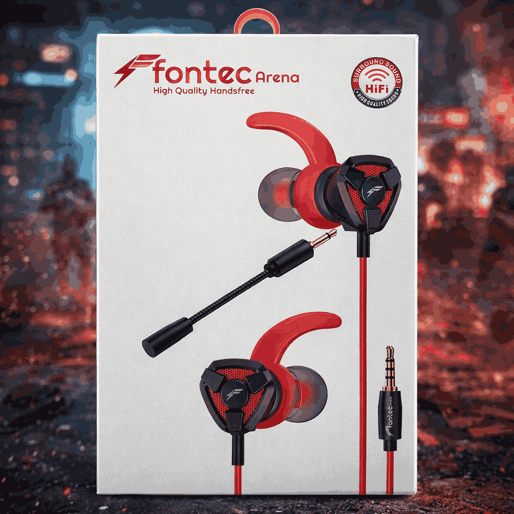 Fontec Arena Gaming Earphones with Detachable Mic 3.5mm