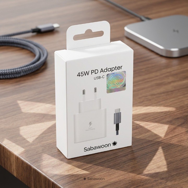 Sabawoon 45W PD USB-C Fast Charger Black or White