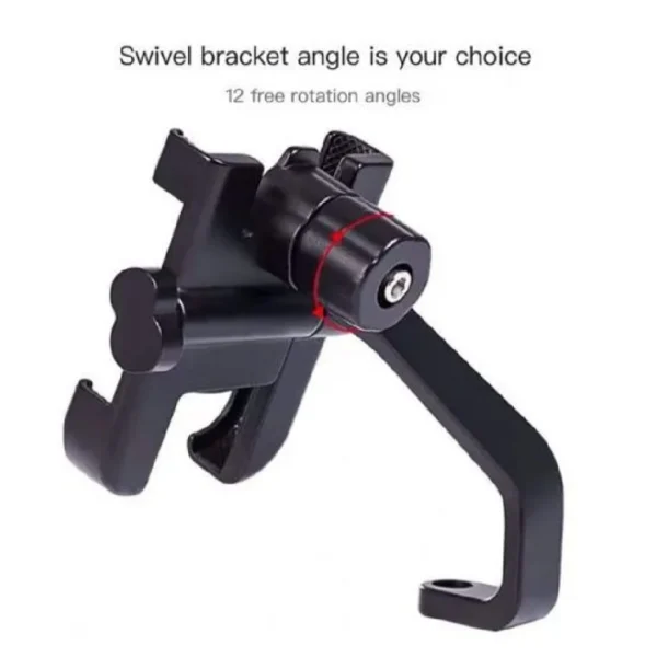 C2 Aluminum Motorcycle Phone Holder with 360° Rotation
