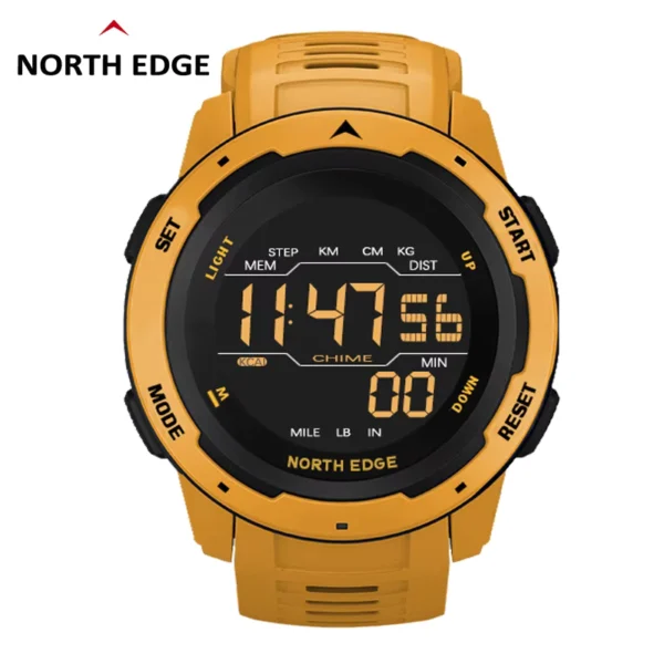 NORTH EDGE Men's Digital Sports Watch Dual Time 50M Waterproof