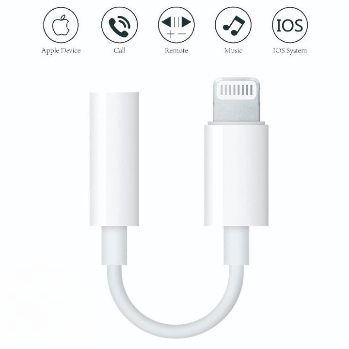 iPhone Lightning to Headphone Jack Adapter for Wired Earphones