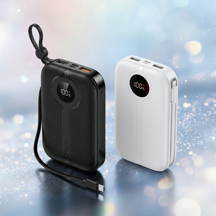 Qtech 20000mAh Power Bank with 22.5W PD Fast Charging