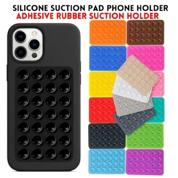 Double Side Silicone Suction Pad Phone Holder for Tablets & Mobiles