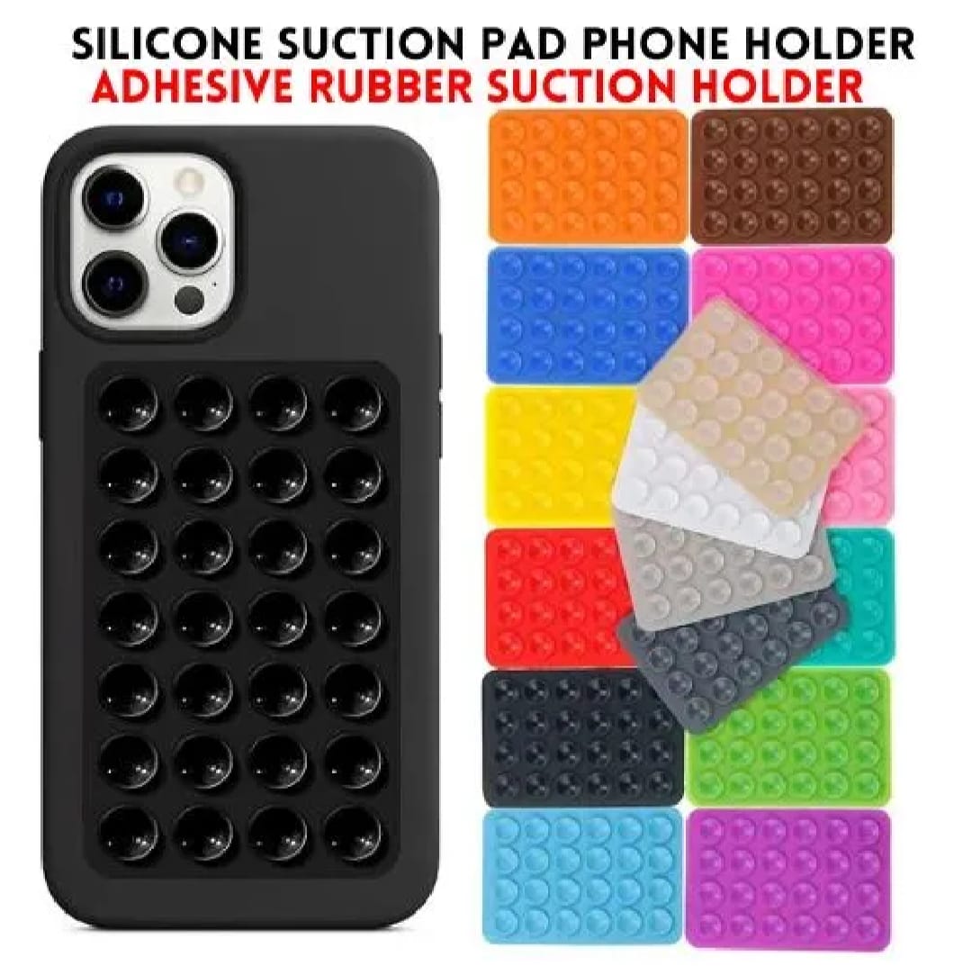 Double Side Silicone Suction Pad Phone Holder for Tablets & Mobiles