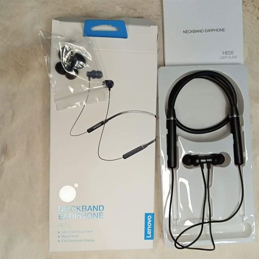 Lenovo HE05 Wireless Neckband Earphones with Mic