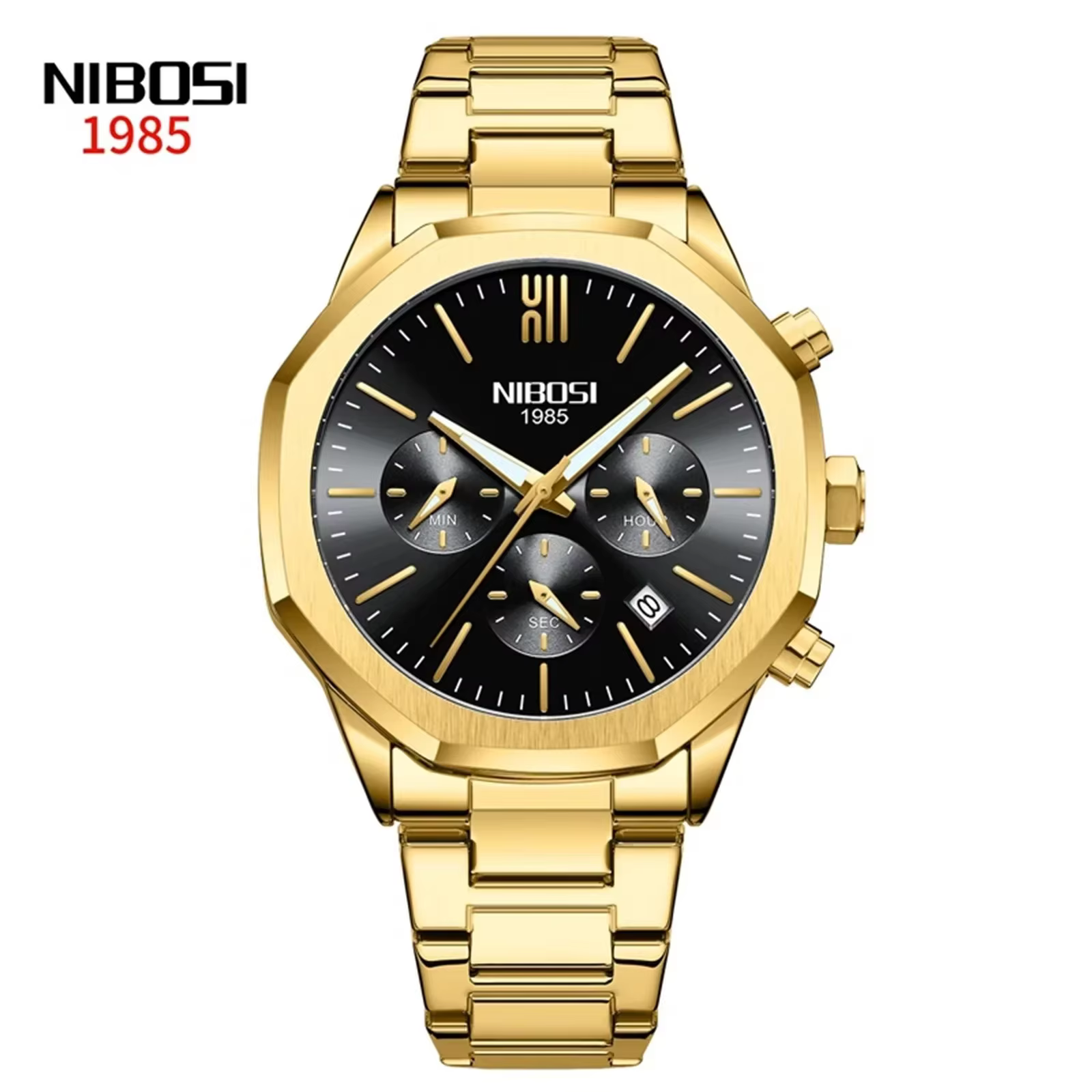 NIBOSI Men’s Luxury Stainless Steel Quartz Wristwatch product image