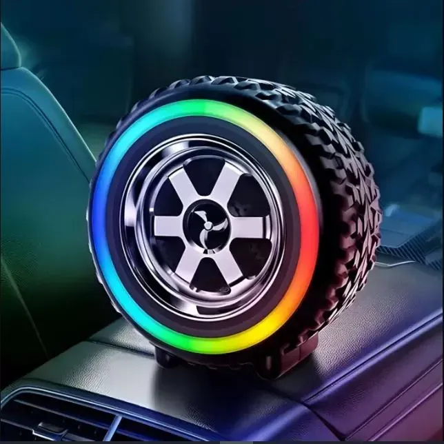 RGB Tyre-Shaped Wireless Bluetooth Speaker with LED