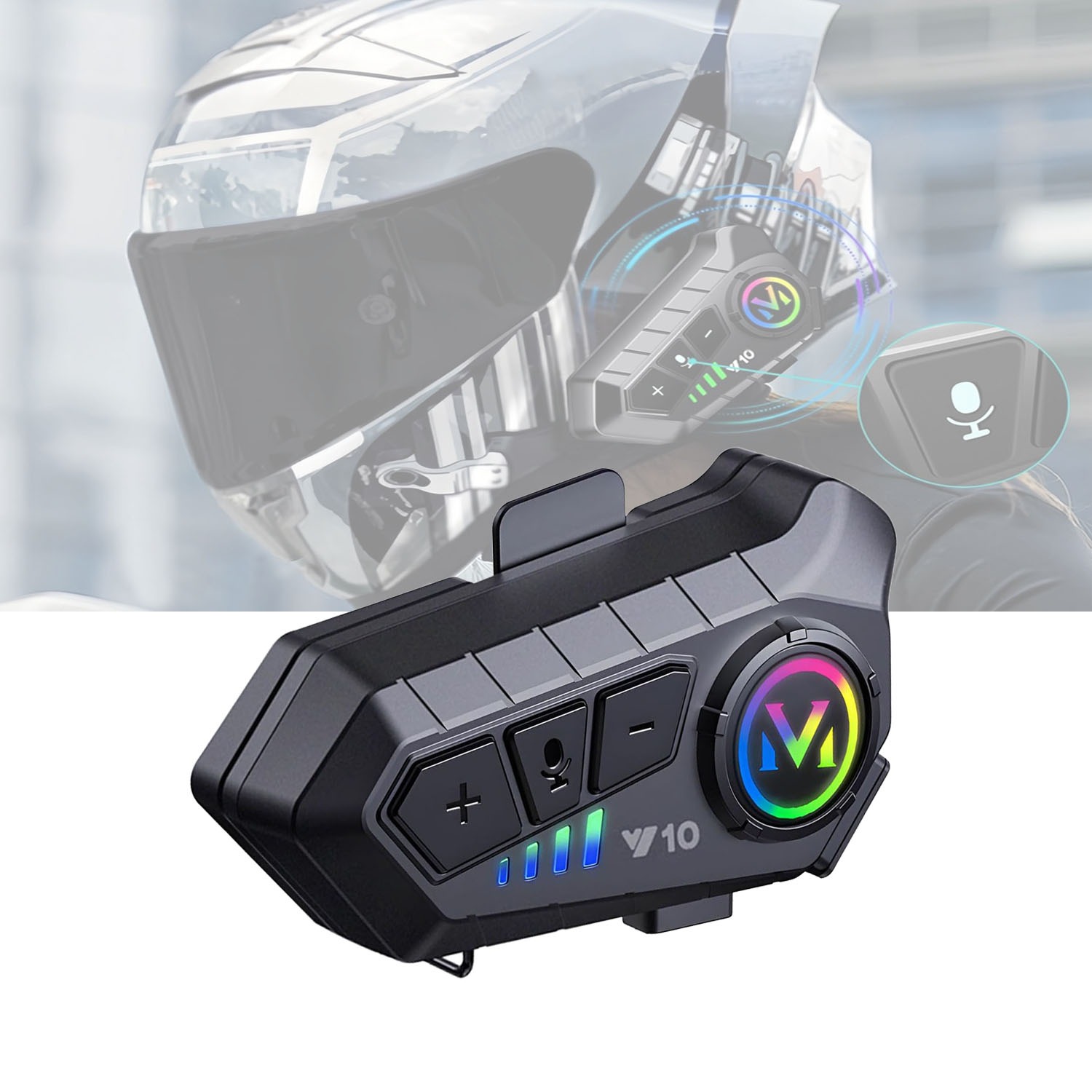 Motorcycle Bluetooth Helmet Headset with Noise Reduction