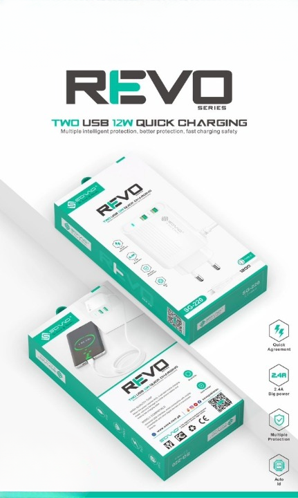 REVO Fast Charging iPhone Adapter with Lightning Cable