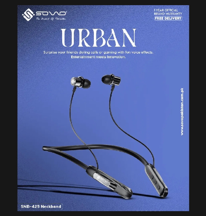 SOVO Urban SNB-425 Magnetic Touch Neckband Bluetooth Earphones