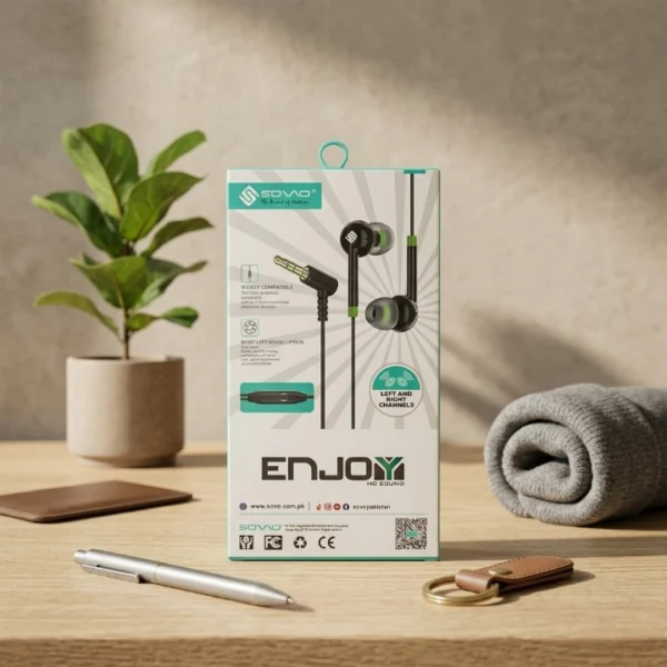 SOVO SH-15 Stereo Earphones with Deep Bass & Clear Sound