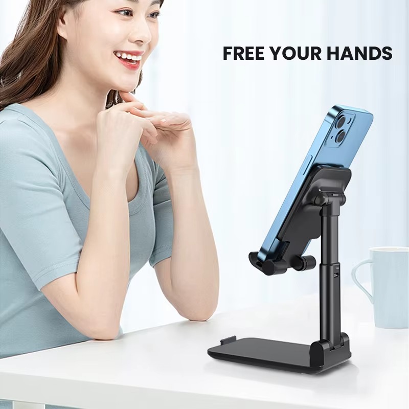 Adjustable Desktop Phone Holder Stand with Foldable Design
