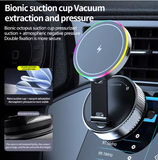 Strong Magnetic Phone Holder 360° Adjustable Vacuum Mount