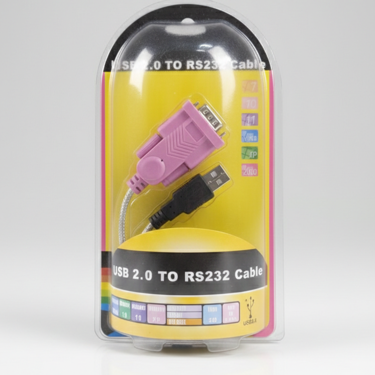 USB 2.0 to RS232 Serial DB9 9-Pin Male Cable Adapter