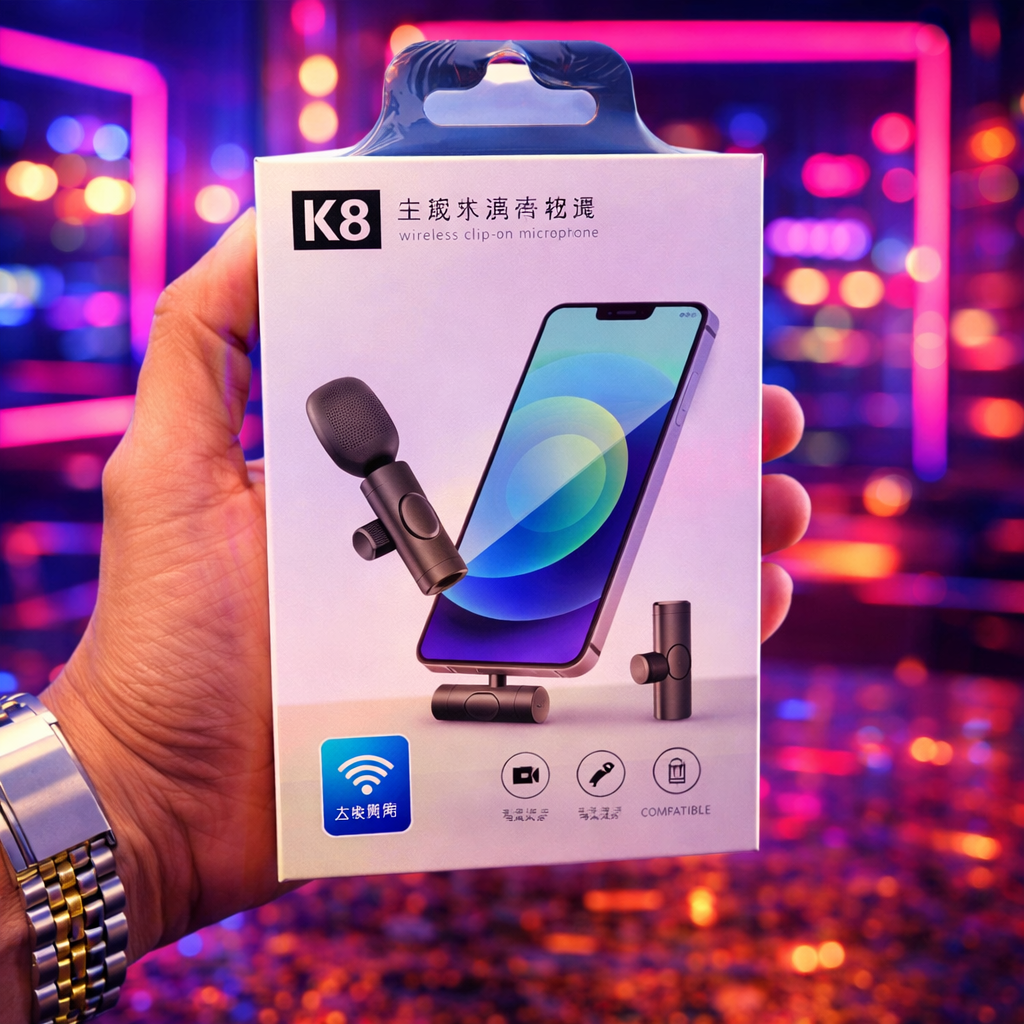 K8 Wireless Collar Microphone for Android & Type-C Devices