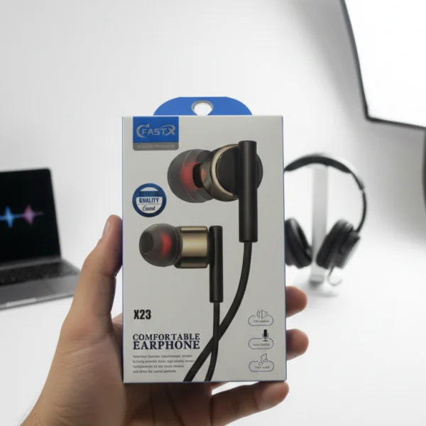 Fast X X23 Wired Earphones with Powerful Bass and HD Sound