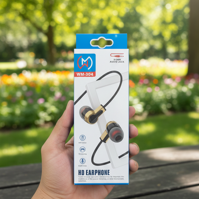 WM-304 Gaming Earphones with Built-in Mic and HiFi Sound