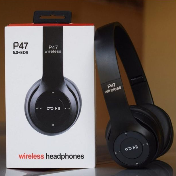 P47 Wireless Bluetooth 5.1 Headphones with SD Card