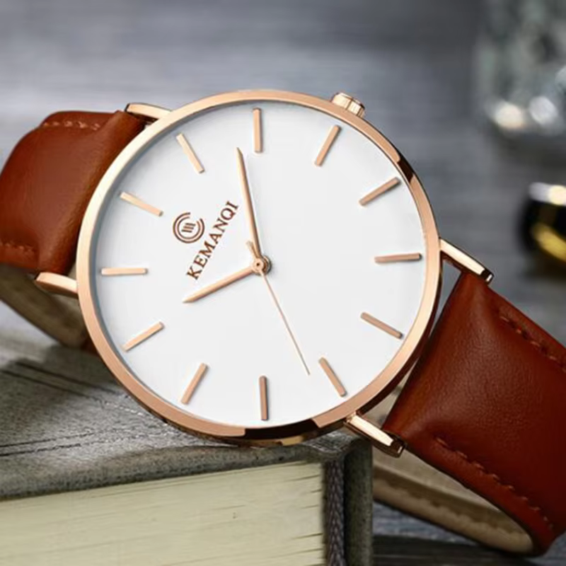 Waknoer Ultra-Thin Luxury Men’s Leather Wrist Watch product image