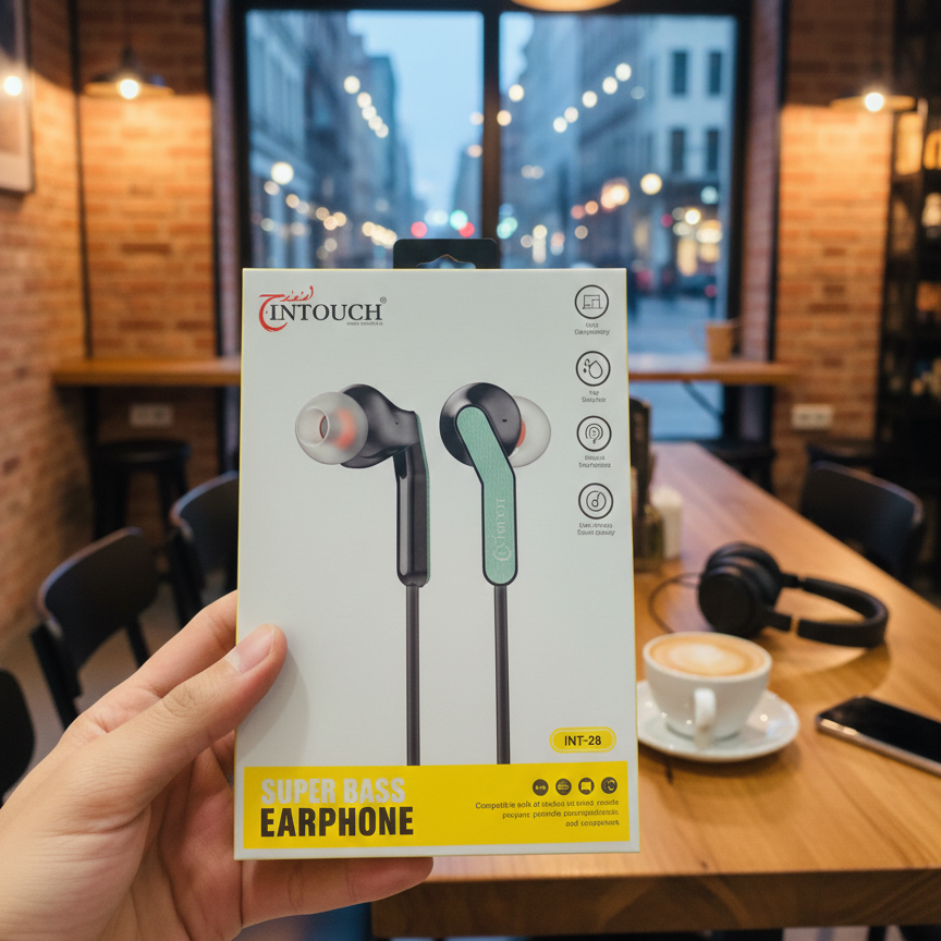 Intouch INT-28 Super Bass Wired Earphones with 3.5mm Jack