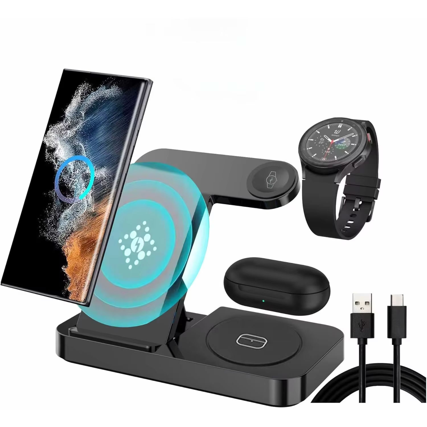 4-in-1 Wireless Charging Station for Samsung Devices