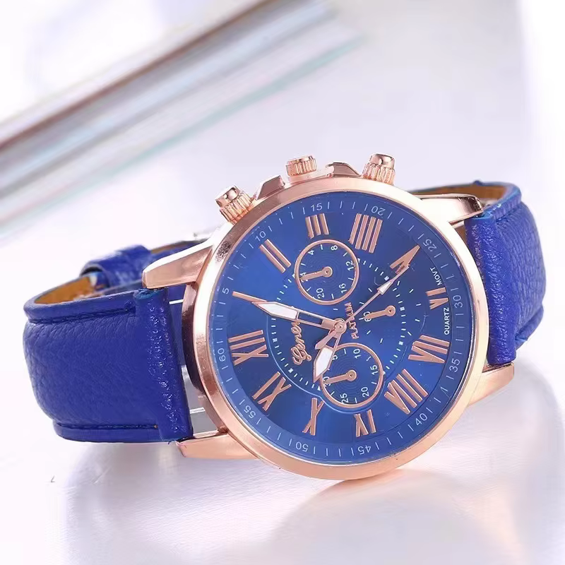 12-Piece Women's Quartz Watch Set with Leather Bands