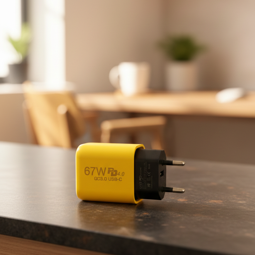 67W PD 4.0 QC3.0 USB-C Fast Charger Compact Design