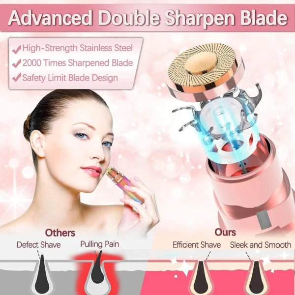 Portable Electric Eyebrow Trimmer with LED Light