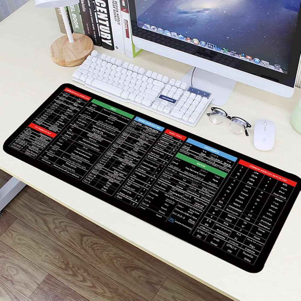 Large Keyboard Mouse Mat with Smooth Texture and Non Slip Base