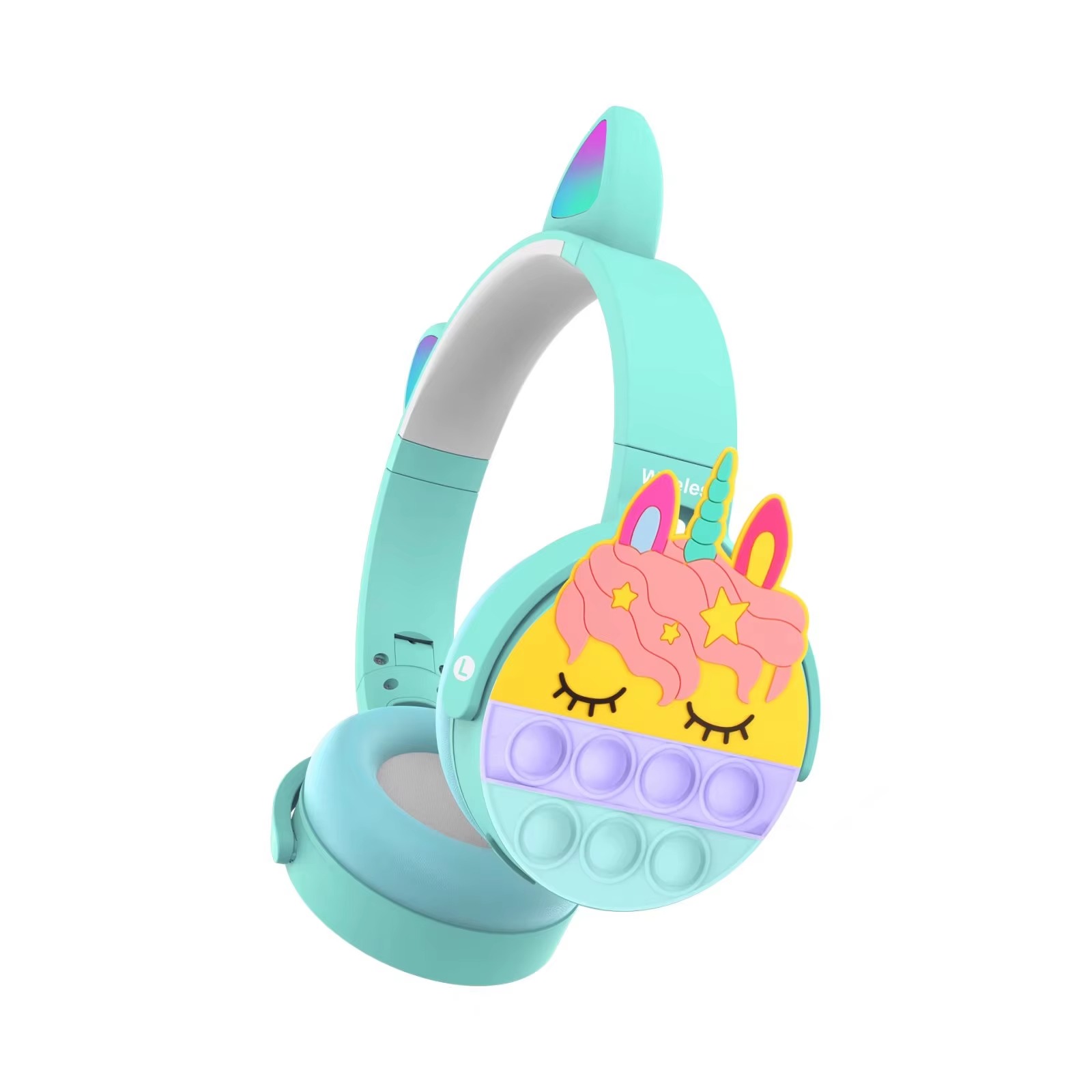 CT-950 Unicorn Bluetooth Cat Ear Headphones with LED Lights