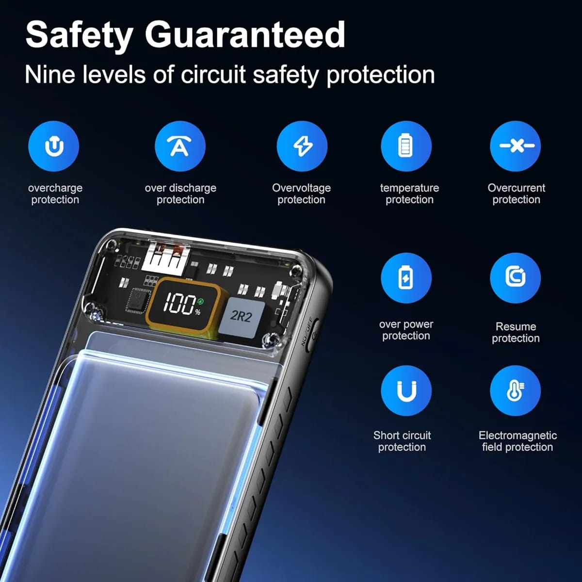 10000mAh Slim Power Bank with PD 22.5W Fast Charging