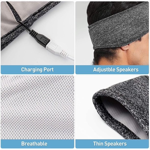 2-in-1 Sports & Sleep Bluetooth Headband with Built-in Mic
