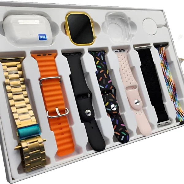 I20 Ultra Max Smartwatch 10-in-1 with 7 Straps & AirPods