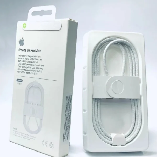 Apple USB-C 60W Fast Charging Cable 1m Durable Braided