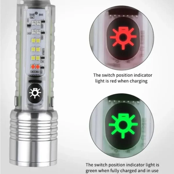 520A Multifunctional Zoom Flashlight with 5 LED Modes