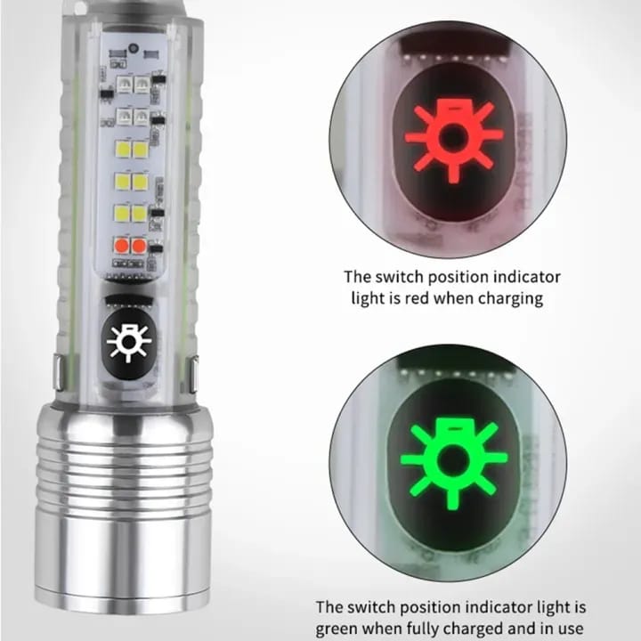 520A Multifunctional Zoom Flashlight with 5 LED Modes