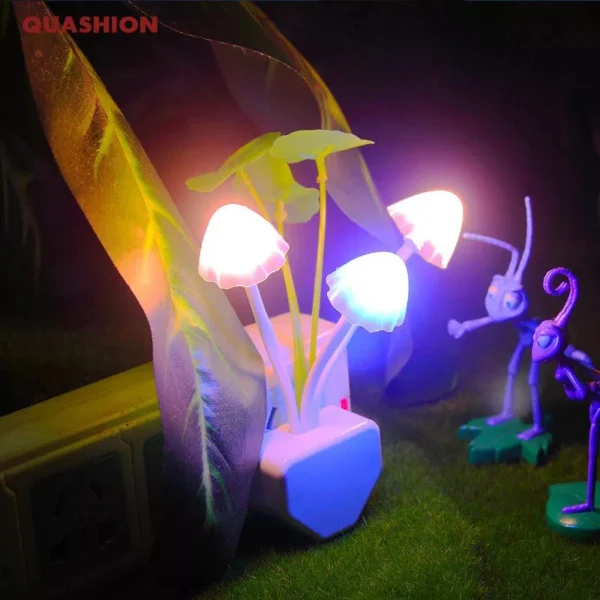 Mushroom LED Night Light with Dusk to Dawn Sensor