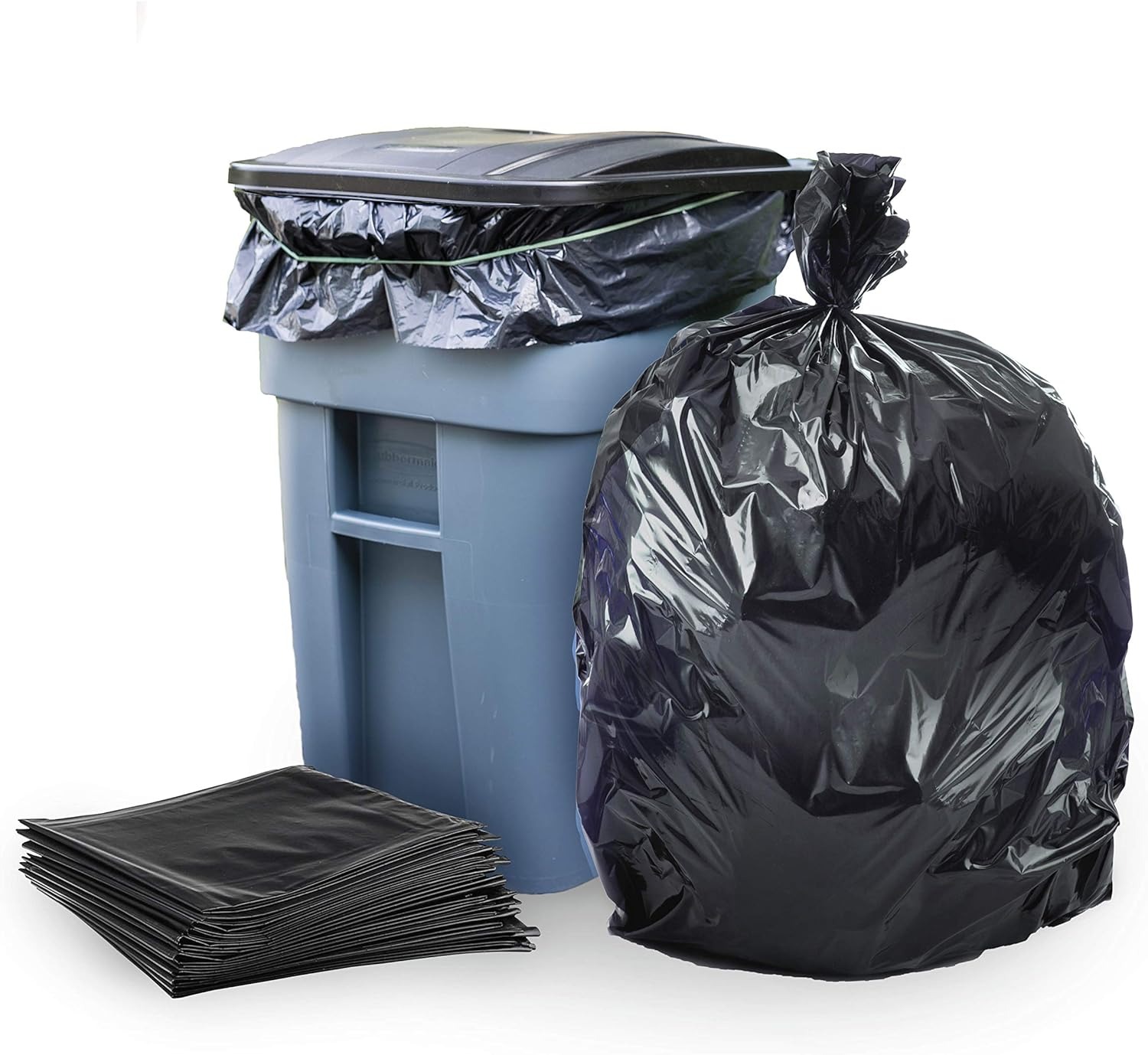 Black Heavy Duty Leak-Proof Garbage Bags Roll