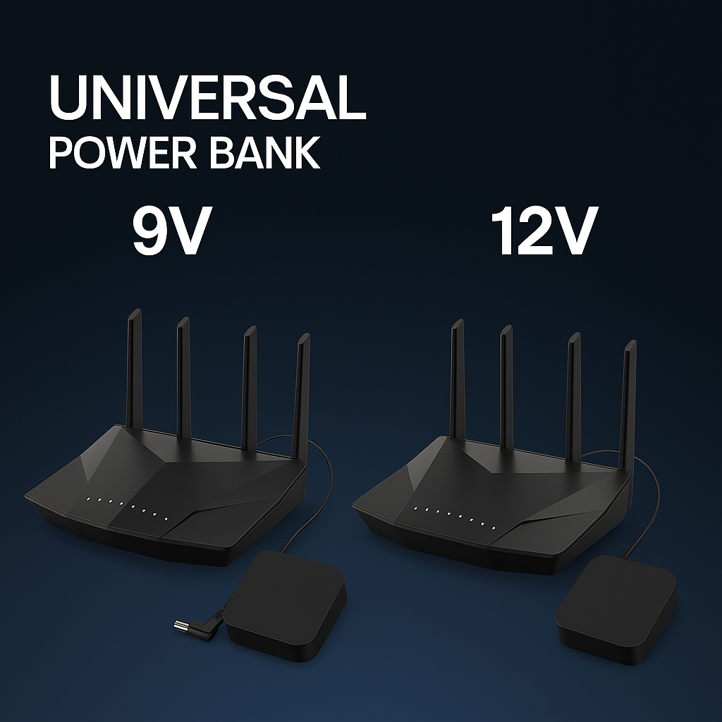 20000mAh Wifi Router Power Bank Dual Voltage Backup