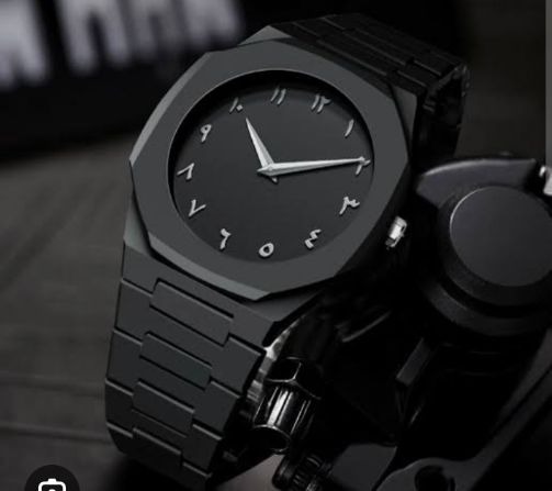 Full Black Aura Quartz Analog Watch Lightweight Design