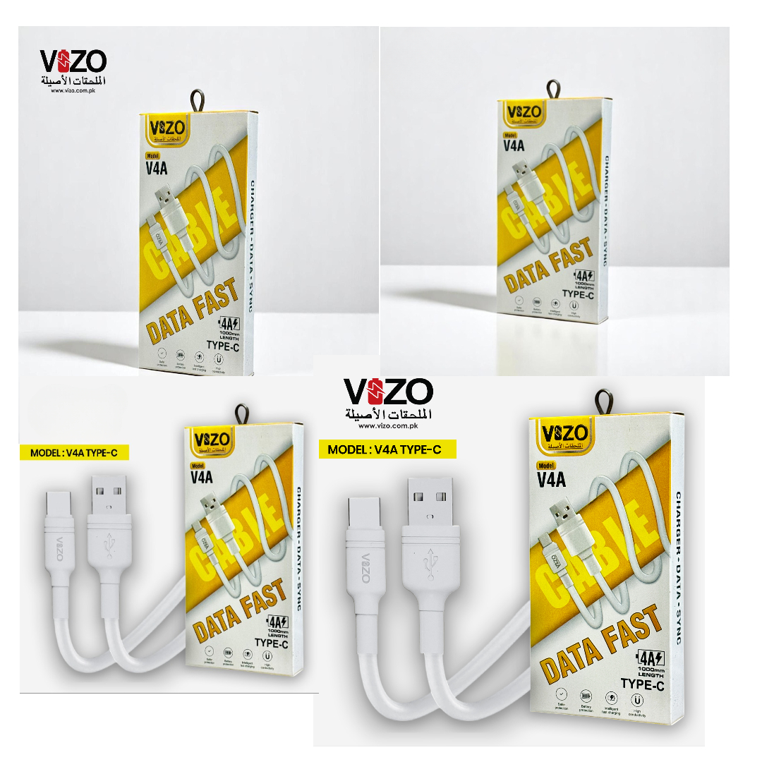 V4A 1m USB Type-C Cable 120W Fast Charging 6A Current